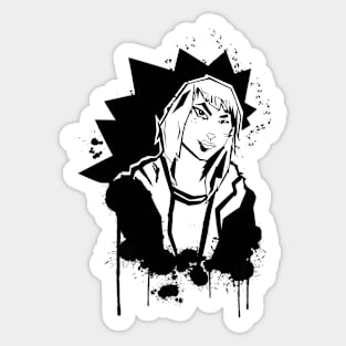 Illustration b girl 2 Sticker